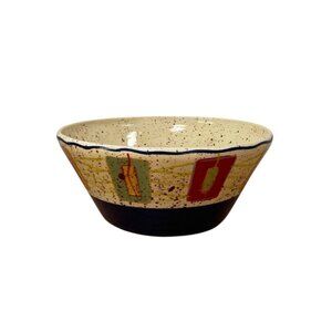 Pfaltzgraff Sedona Pattern Vegetable Serving Bowl Speckled Blue 9 Inch Ceramic